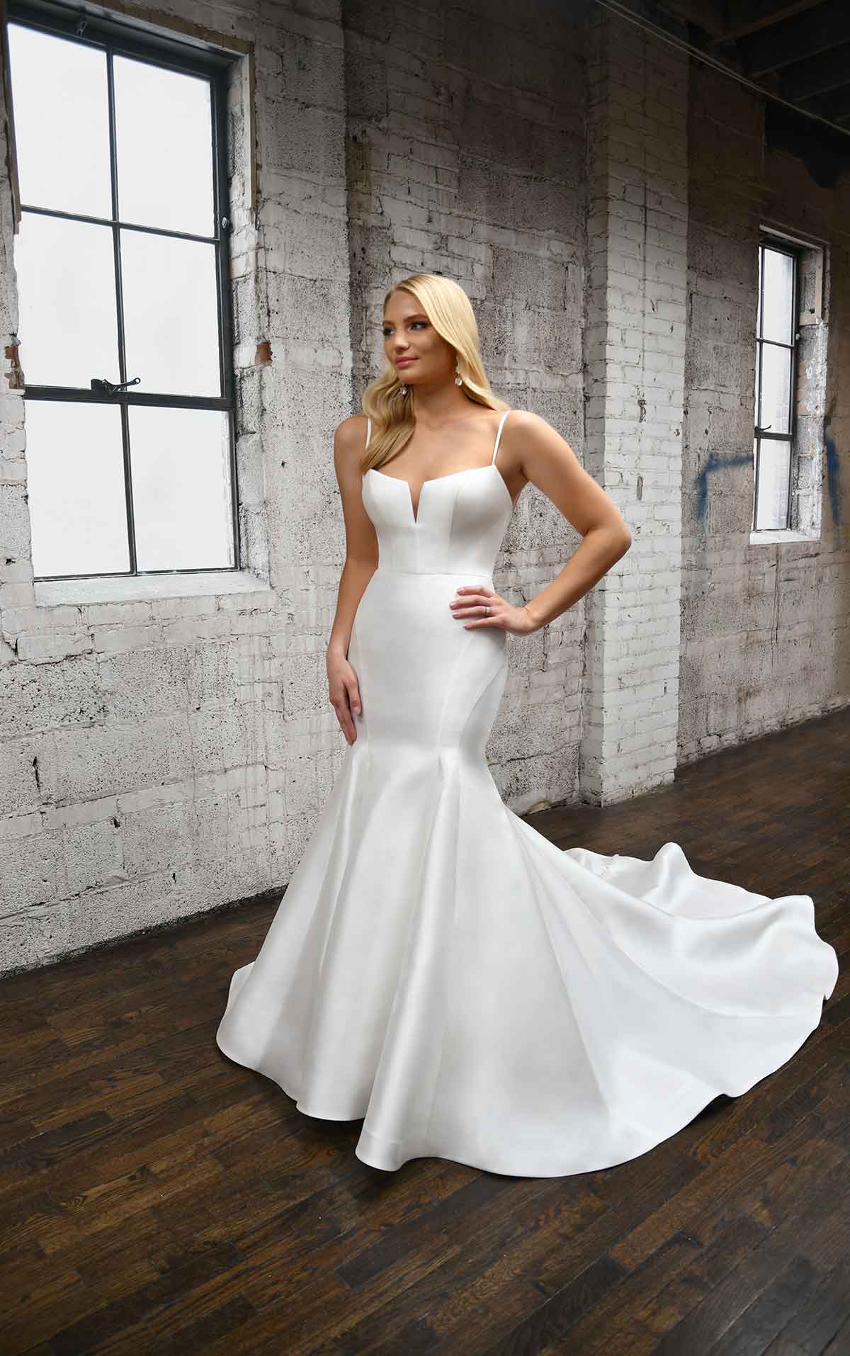 Silk zibeline shop wedding dress